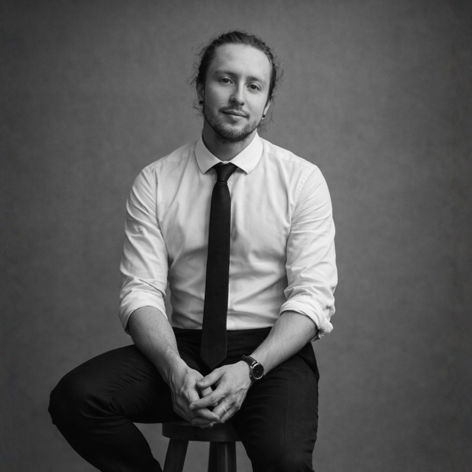 Black-and-white portrait of Icon Element co-founder Jose